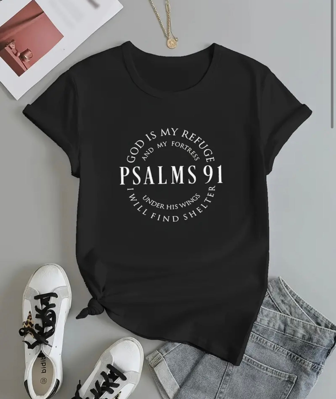 Psalm 91 T-Shirt - God Is My Refuge