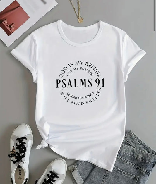 Psalm 91 T-Shirt - God Is My Refuge